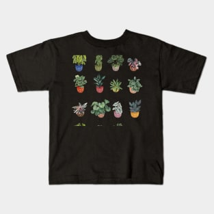 Potted Plants Pattern Kids T-Shirt